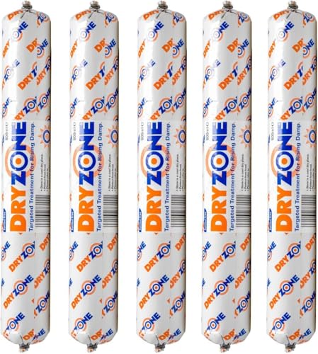 Dryzone Traitement Remontées Capillaires - 6x600ml - 20 ans de Protection - Injection Barrière d’Étanchéité murs - Anti-Humidité
