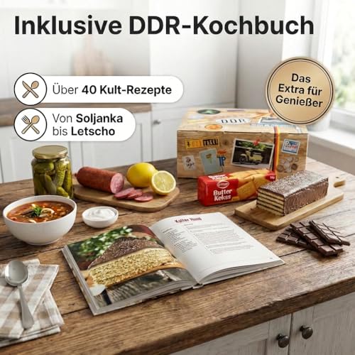 Ossi Paket mit Ost Süssigkeiten - Geburtstags Geschenke für Männer aus Sachsen, Thüringen, Brandenburg, Mecklenburg-Vorpommern, Sachsen Anhalt.