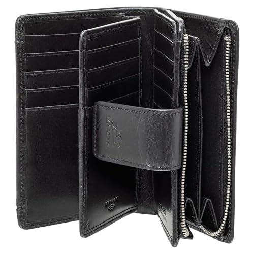 Mancini South Beach RFID Secure Medium Clutch Wallet, Red, Red, One_Size3