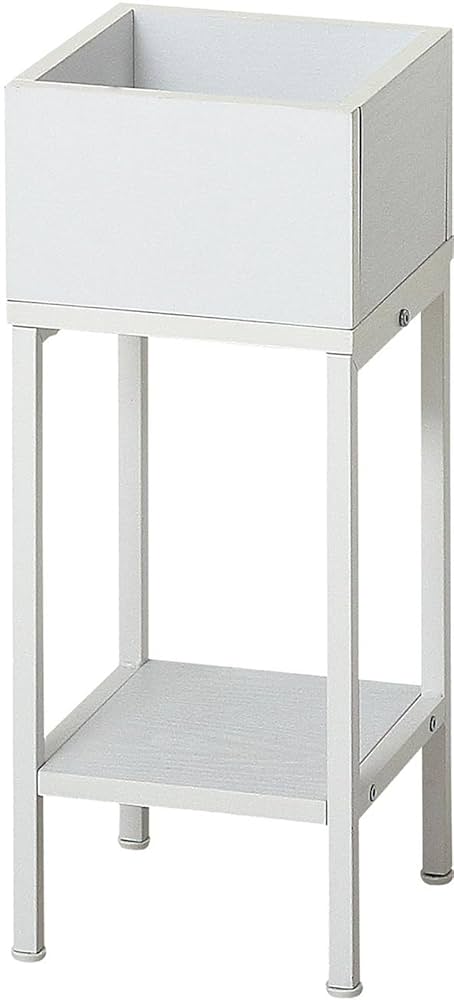 Amazon | クロシオ プランタースタンド棚付 (ロー) 白木目 w22