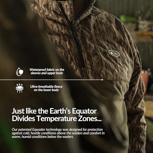 Drake Waterfowl Men's MST Quarter 1/4 Zip Refuge Eqwader Waterproof Windproof Breathable Resistant Outdoor Hunting Jacket4