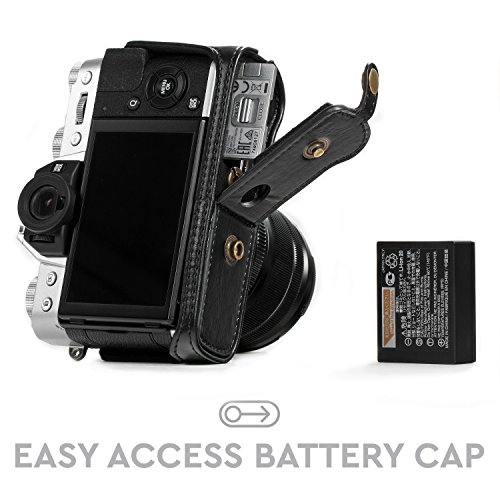 Funda de cuero para cámara MegaGear MG981 negra miniatura 5