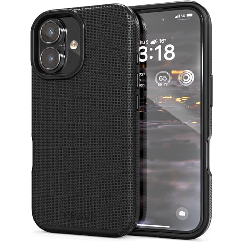Image of Crave Dual Guard Compatible with iPhone 16 Case, Compatible with MagSafe Shockproof Protection Dual Layer Case for Apple iPhone 16 (6.1 inch) - Black