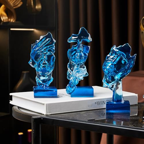 Set de 3 Estatuas Pensador Abstracto para Decoración miniatura 3