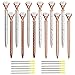 12pcs Diamond Ballpoint Pens with Bonus 12pcs Ballpoint Pen Refills and 1pc Pen Bag, Big Crystal Rose Gold Pen,Bling Pens Make Beautiful Gifts for Women,Kids,Girls,Co-Workers and Teachers