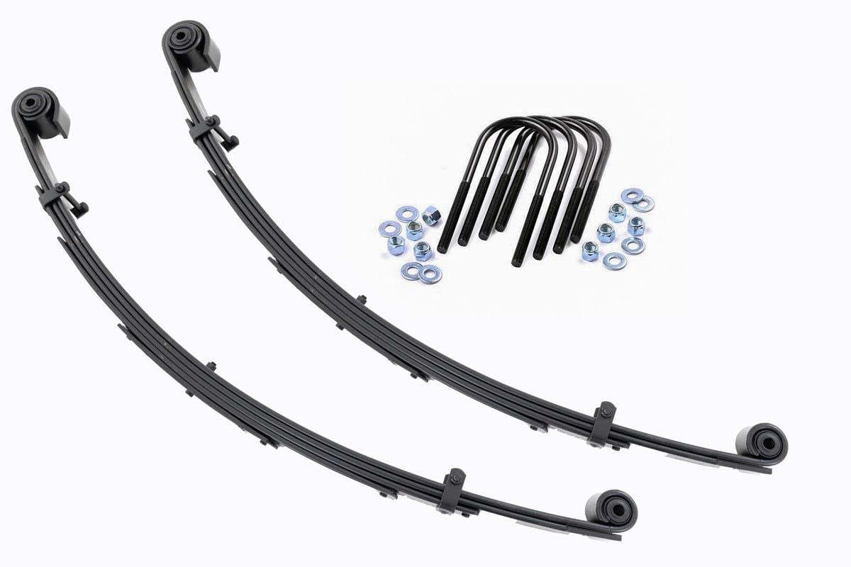 rough country front leaf springs for ford f-250/f-350 superduty (1999-2004) with 4" lift, set of 2