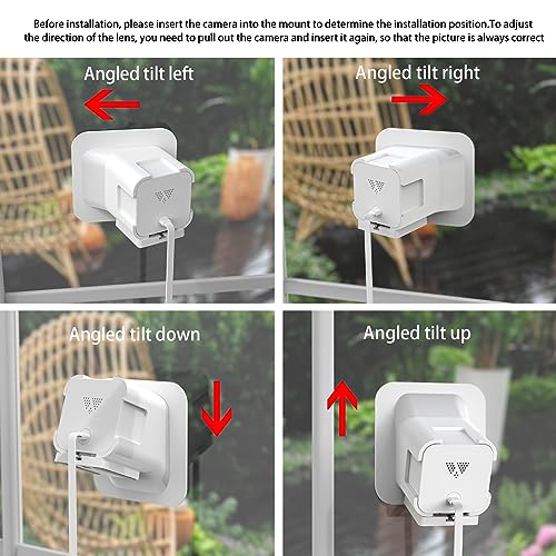 V4 Window Camera Window Mount for Wyze Cam v4 with Flexible 20 Degree Tilt