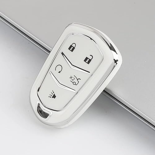 Miniatura 6 de CARFIB Funda para llavero para Cadillac ATS CTS CT6 SRX XTS XT4 XT5 Escalade 2022 2021 2020 Funda para llave de coche de TPU suave femenino 5