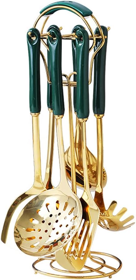 Nordic 7Pcs Kitchen Utensil Set Stainless Steel Cooking Spoon Spatula Shovel Kit