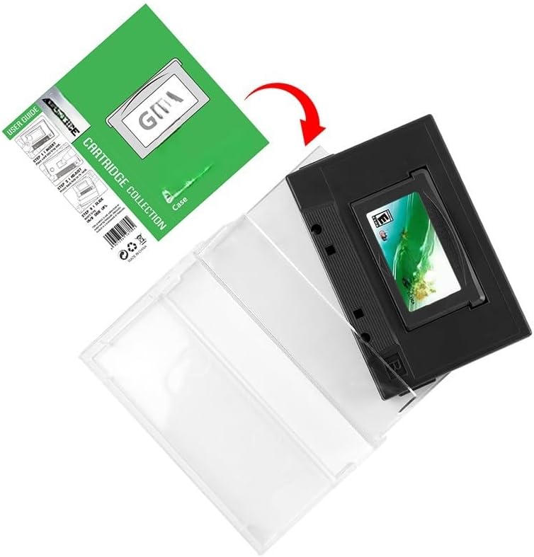 1-Pack GBA Game Cartridge Case Compatible with Nintendo Game Boy Advance ¨C Clear Protective Storage Shell with Secure Black Inner Tray for Handheld Display, Individual Box Racks & Sleeve Covers — 사진 5