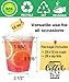 12 oz Clear Plastic Cups with Strawless-Sip-Lids, 25 Sets Disposable Cups Plastic Iced Coffee Cups, To Go Cups with Sip Through Lids for Smoothie, Milkshake, Cold Drinks for Party, Wedding, Event