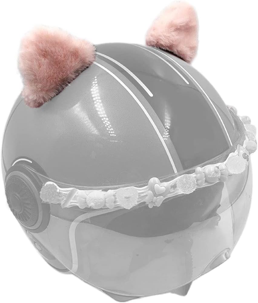 Smart Bear Ears for Helmet Plush Ears Adhesive Ski Helmet Accessory Cute Triangle Ears for Motorcycle Helmet Decor