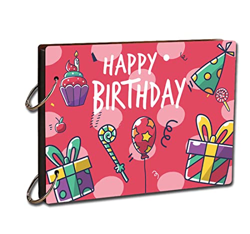 Image of PAPER PLANE DESIGN DIY Scrapbook Photo Album- Happy Birthday (12 x 8.5 Inch)