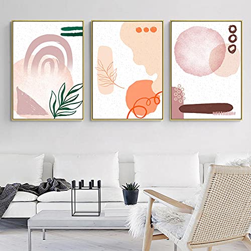 Pintura nórdica abstracta acuarela 50x70 decoración pared dormitorio salón lienzo sin marco