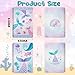 B1ykin A5 Spiral Notebooks - 2Pcs 50 sheets 100 Pages Cute Wire Bound Travel Journal Spiral Notebook, Writing Notepads Memo Diary Notes Study School Work for Kids School Classroom Office (Mermaid)
