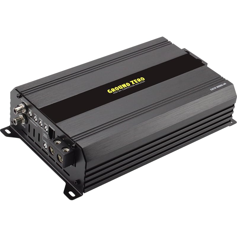 Ground Zero GZCA 3000X.M1 – Competition‑Mono‑Class‑D Verstärker 1 Ω stabil, ca. 3000 W RMS, Aktiv‑Crossover & Bass‑Boost – Class D Technologie