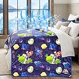 Super Mario Galaxy Movie Cooling Throw for Hot Sleepers, 50 x 70 Inch Lightweight All-Season, Soft Breathable Cooling Fabric for Couch, Bed, (Officially Licensed Product) by Franco Calm