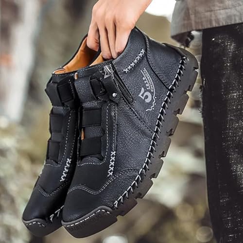 Matufit Shoes for Men, Matufit Orthopedic Shoes for Men, Waterproof Non-Slip Lightweight Side Zip Slip-On Flats with Arch Support4