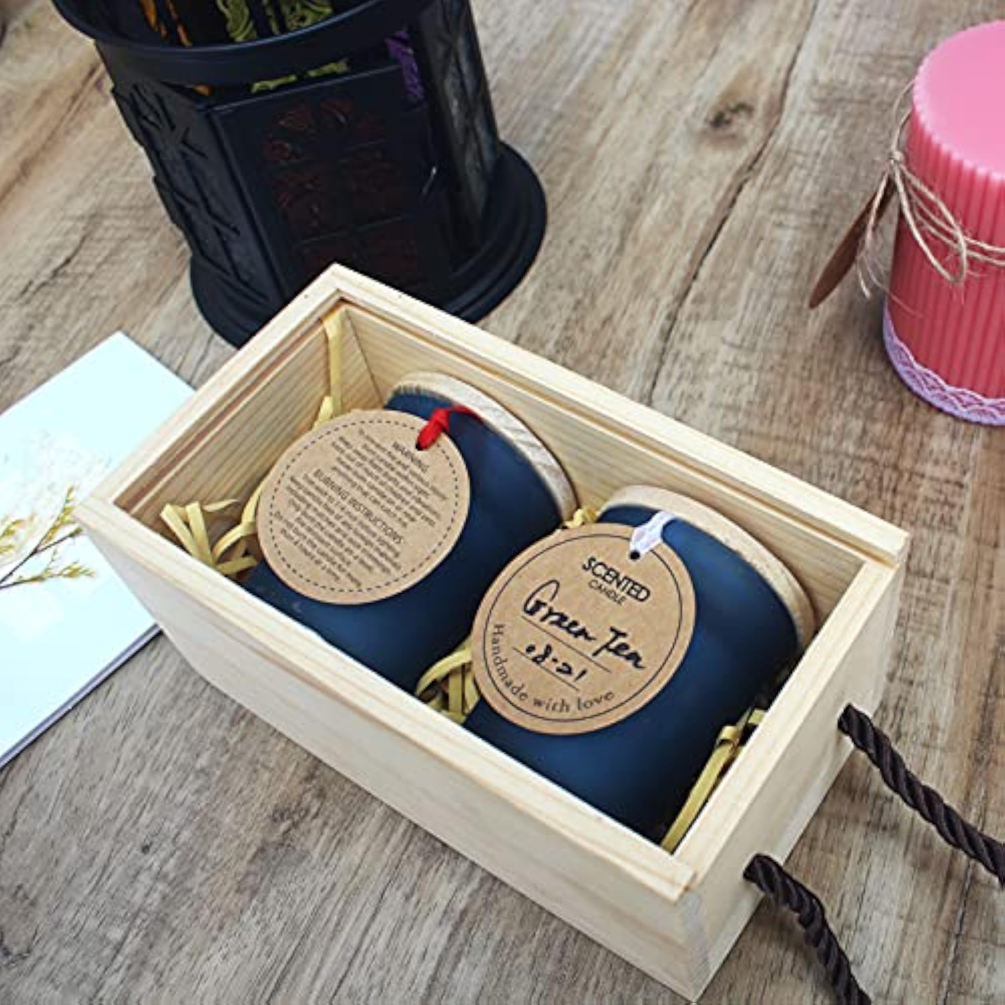 Candle Hang Tags, 160pcs Handmade with Love Labels