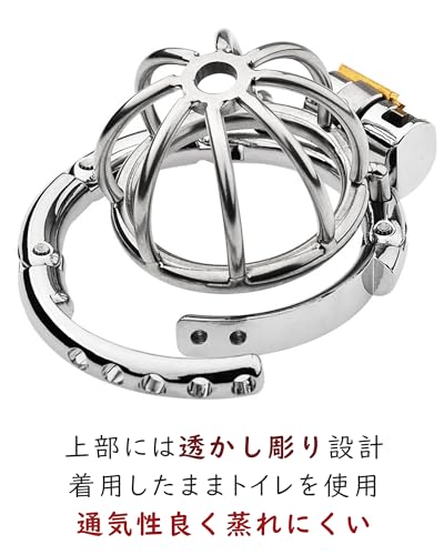 Alip貞操帯 フラット 貞操具 鍵付き ていそうたい男性器 五段階調節貞操リング付き 貞操体 ステンレス鋼 貞操ロック コックロック 拘束具 アダルトグッズ LHDCB-18-TJ - 画像5