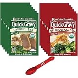 Roads End Organics Gravy MultiPack ~ Includes (6) Savory Herb Gravy Mix, 1 Oz and (6) Golden Gravy M