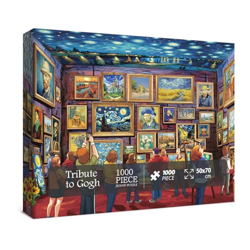 Bboldin Van Gogh Puzzle 1000 Piece Puzzles For Adults, Art Painting Jigsaw Puzzles Starry Night Puzzle thumb #1