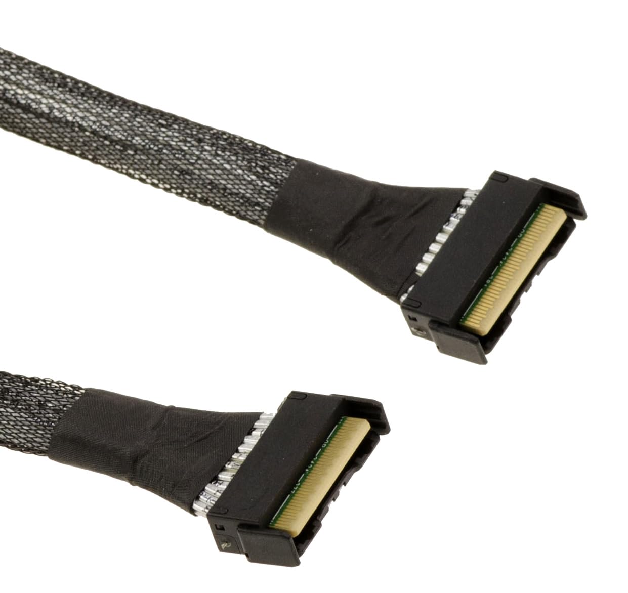KALEA-INFORMATIQUE Cavo PCIe 5.0 con connettori MCIO 8i 74 pin maschio-maschio lungo 80 cm. MCIO 74 pin x8 PCIe Gen 5