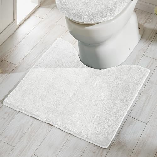 ベルーナ(BELLUNA) トイレマット ロング 洗える おしゃれ トイレカバー フタカバー スリッパ＆ペーパーホルダー 耳長 ワイド マイクロ素材 滑り止め 抗菌防臭 ふわふわ へたりにくい 単品 (283970-002)