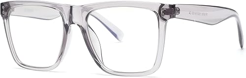 Miniatura 7 de GLINDAR Lentes de bloqueo de luz azul para mujeres y hombres, anteojos cuadrados de gran tamaño para computadora que reducen la fatiga ocular,