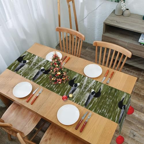 Chemin de table oiseau huard de 152 cm pour commode et décoration - 8
