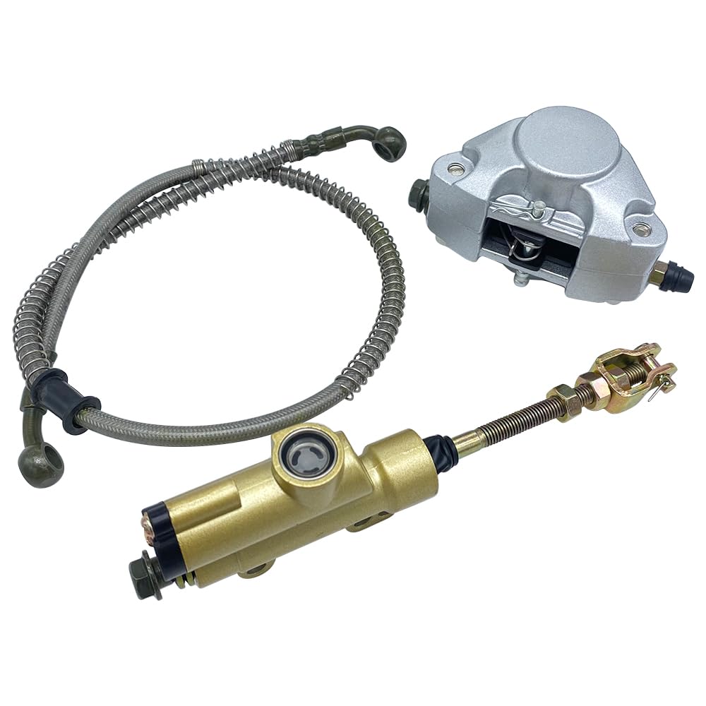 Pinza Pompa Cilindro Maestro Freno posteriore per cinesi ATV Quad Go-Kart Dirt Bikes compatibile con Taotao Roketa Sunl Bull Buyang Coolsport Kazuma 50cc 70cc 90cc 110cc 125cc 150cc 200cc