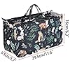 IGNPION Printed Insert Handbag Purse Organiser 13 Pockets Expandable Liner Bag Pouch Zipper Closure Tote Organiser Diaper Bag Insert with Handle (Dark Green Aminal) #2