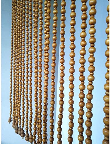Rideau de perles en bois rétro cloison de chambre 29 rangs