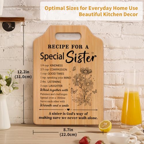 Personalized Bamboo Cutting Board for Sisters