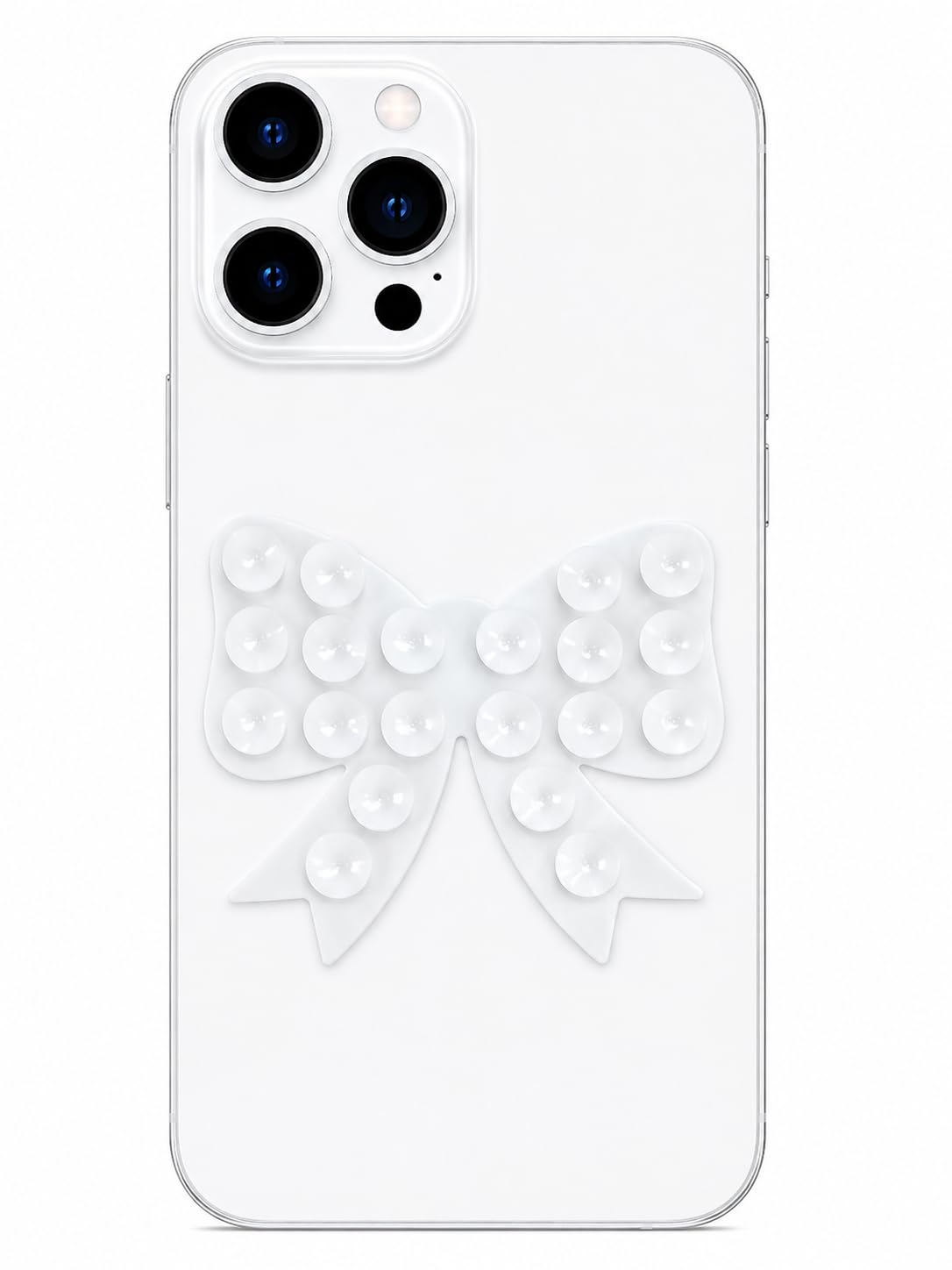 Case Creation Silicone Cute Bow Pop Suction Cup Phone Grip Holder for iPhone & Smartphones | Vacuum Adhesive Mount Hands-Free Sticky Pad Mobile Accessory for Video, Photos, Selfies, Reels, Mirror-image-46