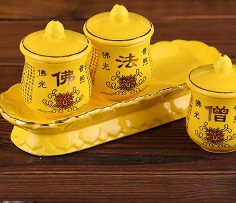 Usoway 圣水杯寺庙佛具 Buddha Utensil 陶瓷供水杯供佛杯子家用佛前供奉结缘庙堂 Home Decorations, Feng Shui Decorations Bring Good Luck, Fortune ，hangingornament, 9036559193710