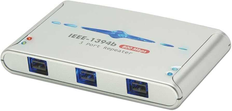 LINDY CAT5 FireWire エクステンダー Amazon.com: LINDY 3 Port FireWire 800 Repeater Hub (32911