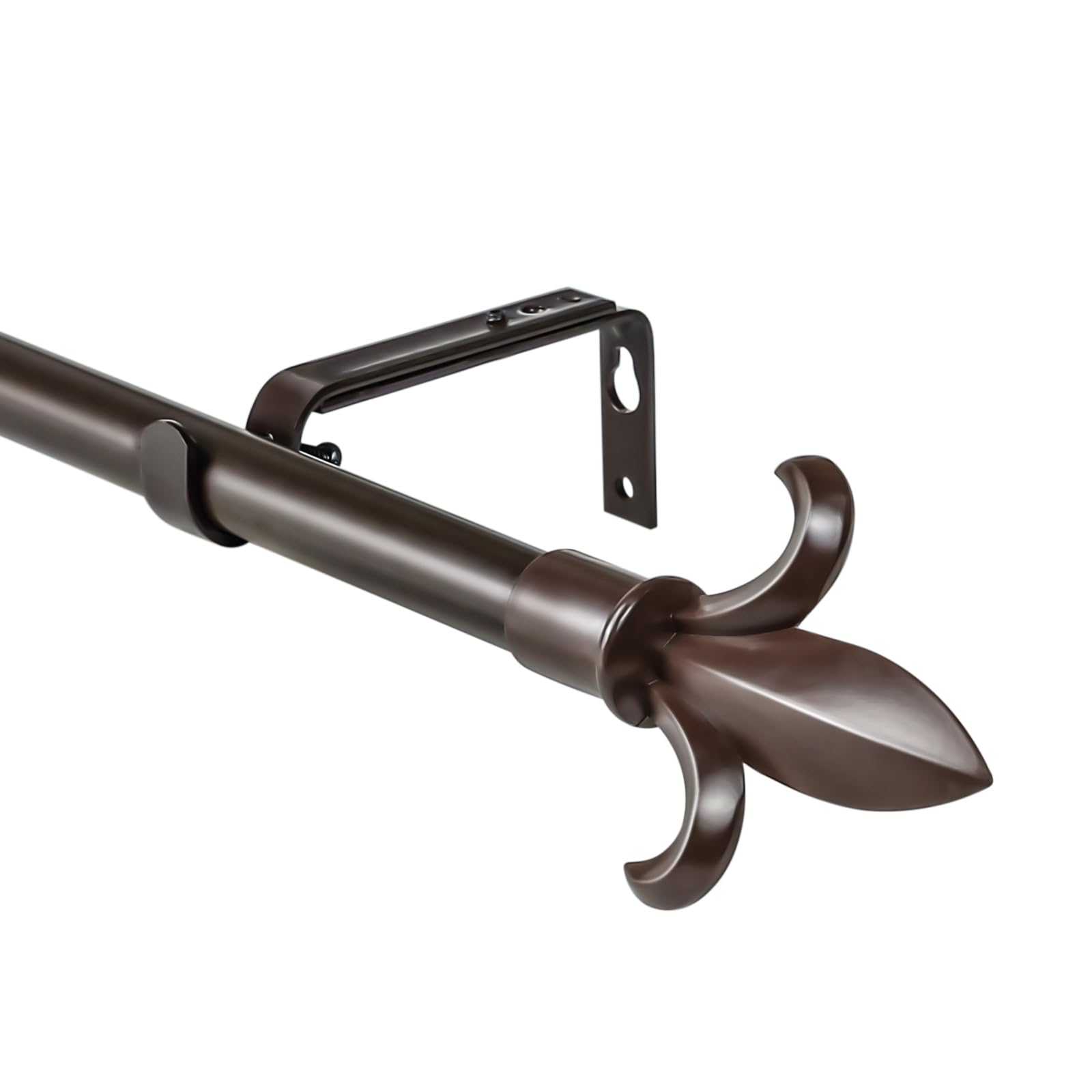 Urbanest Classic Forged Iron Fleur De Lis Window Drapery Rod Set (Bronze, 48"-84")