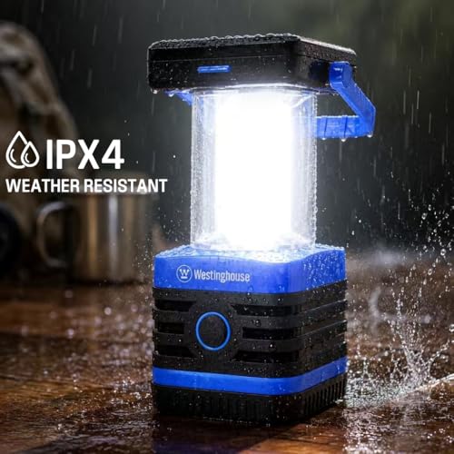 Solar Rechargeable Camping Lantern, 1000 Lumen LED Lantern, 5 Lighting Modes, IPX4 Water Resistant for Camping and Hiking — view 4