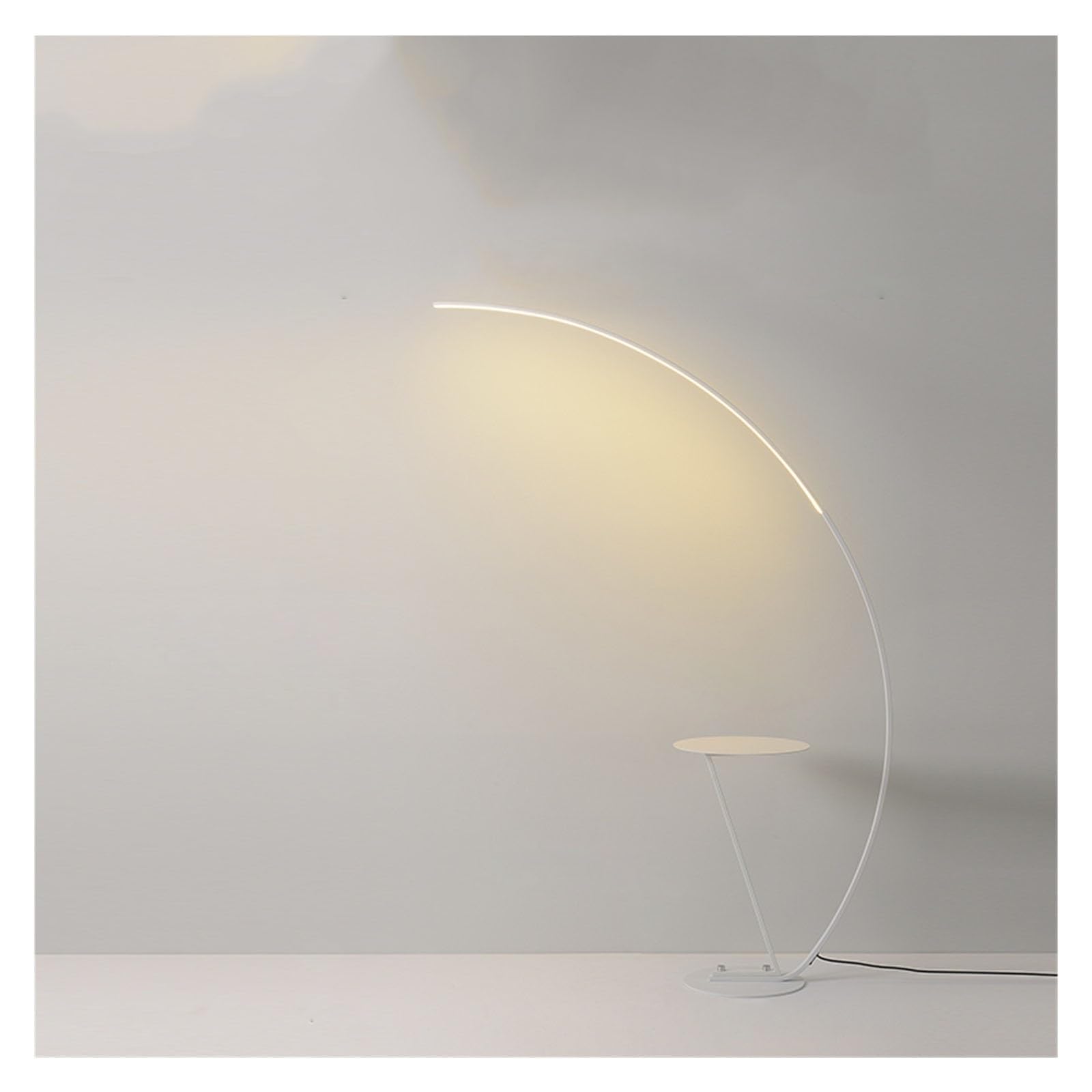 YHxFlux Lighting Arc Floor Lamp for Living Room, with Table