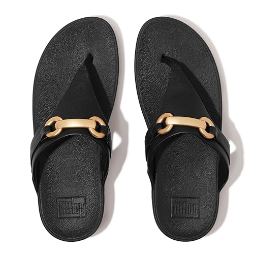 Image of FitFlop Lulu Chunky-Snaffle Leather Toe-Post Sandals