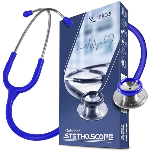 Image of OTICA Dual Head Stainless Steel Stethoscope - Stethoscopes for Nurses, Medical Nursing Students, Paramedics /EMT (Blue)