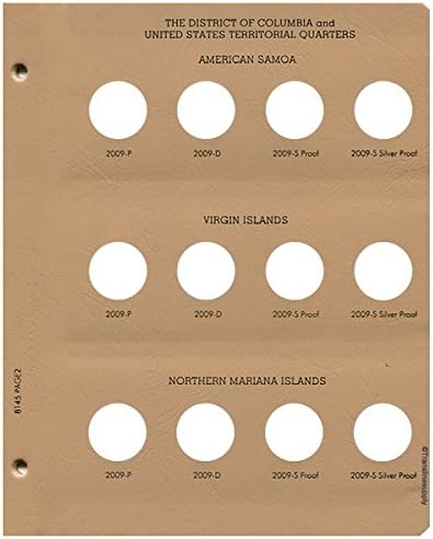 Dansco US Statehood D.C & Territories Quarter Coin Album 2009 with Proof Volume 3 #8145