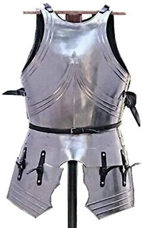 Medieval Gothic Steel Breastplate Cuirass Armor Costume with Tassets Belt
