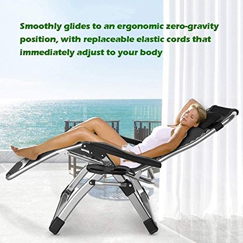 Chaise longue inclinable et pliante de jardin supportant 200 kg