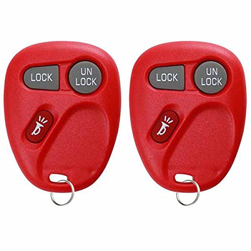 2 Keylessoption Replacement 3 Button Keyless Entry Remote Control Key Fob -Red #TOP7