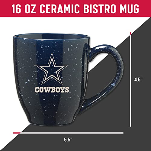 Image of Rico Industries NFL Football 16 oz Team Color Laser Engraved Speckled Ceramic Coffee Mug