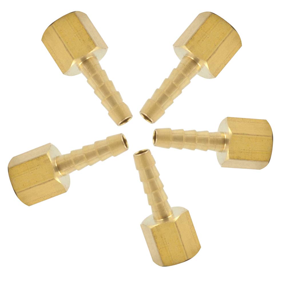 Brass 1/8 Female BSP to 1/8 3mm Straight Barb Hose ID Fitting Pipe