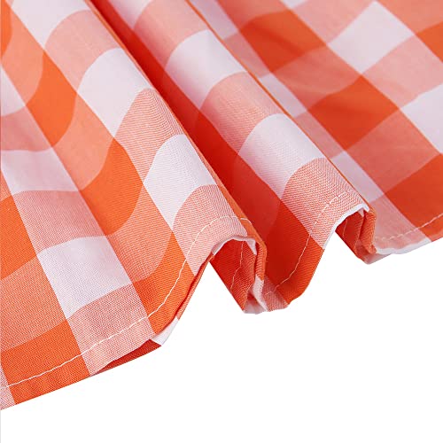 Noomelfish Toddler Girls Sleeveless Plaid Dress Casual Ruffle Tiered Sundress With Pockets, Orange Check Gingham, Size 3 Years #TOP5