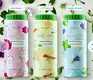 Love Nature Fragranced Talc-100g-Floral Bloom 35551+Sandal Caress 35552+Cooling Delight 35553-(Set Of 3)